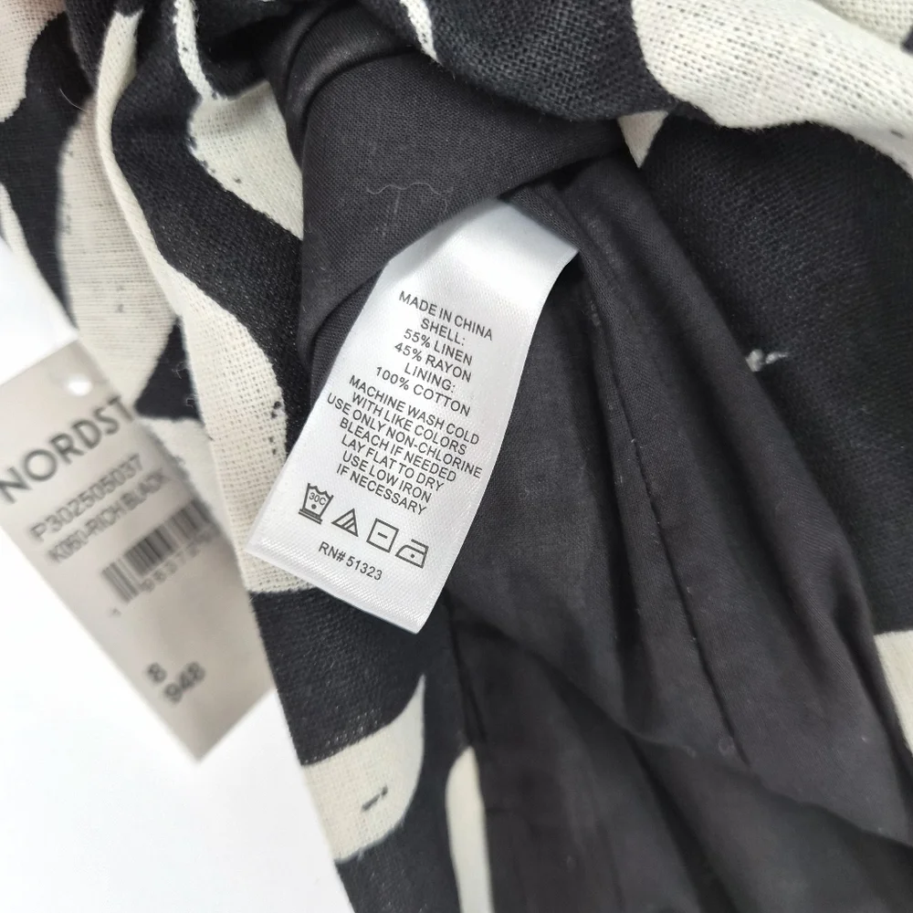 Parker Kiley Straight Midi Cotton Linen Blend Boho‎ Skirt Sz8 - Picture 13 of 13